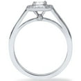 thumbnail image 2 of Pompeii 1ct Princess Cut Diamond Halo Ring & Pendant Set 14K White Gold (I/J,I1-I2), 2 of 4
