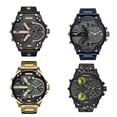 thumbnail image 2 of Men Watch Large Dial Double Movement Rubber Coated Steel Belt Quartz Watch, 2 of 4
