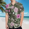thumbnail image 5 of High Quality Hawaiian Shirts for Men Short Sleeve Aloha Beach Shirt Floral Summer Casual Button Down Shirts Blouses 77P54V, 5 of 7