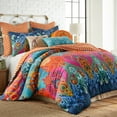 thumbnail image 3 of Levtex Home - Mackenzie Duvet Cover Set - King Duvet Cover + Two King Pillow Cases - Bohemian - Teal, Orange, Yellow, Green, Blue - Duvet Cover (106 x 94in.) and Pillow Case (36 x 20in. ) - Cotton, 3 of 4