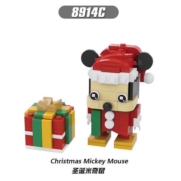 2020 1 pieza única de Navidad Papá Noel alce muñeco de nieve árbol modelo bloques de construcción modelo regalo juguetes para niños Navidad