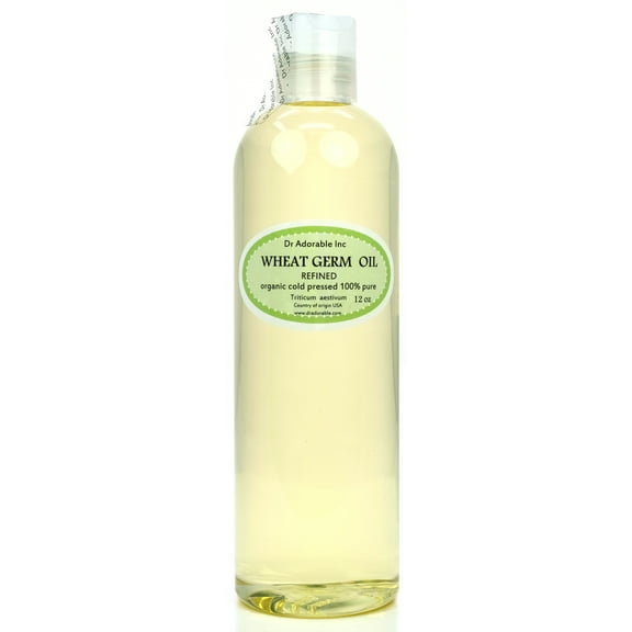 Dr. Adorable - Wheat Germ Oil REFINED - 100% Pure Organic Cold Pressed - 12 oz