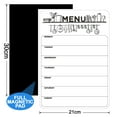 thumbnail image 2 of Planificador de comidas magnético para refrigerador, borrado en seco, tamaño A4, pizarra magnética para menú y lista de compras, tablero magnético para menú semanal para refrigerador, planificador de, 2 of 6