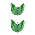 thumbnail image 3 of Cateissary Ala de danza del vientre Disfraces para adultos Accesorios de baile profesional para mujeres Festivales de carnaval de Halloween Verde 2piezas, 3 of 6