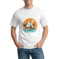 thumbnail image 3 of Graphic Tees Beach Summer Gildan Men's Short Sleeve T-Shirt 180g, 3 of 8