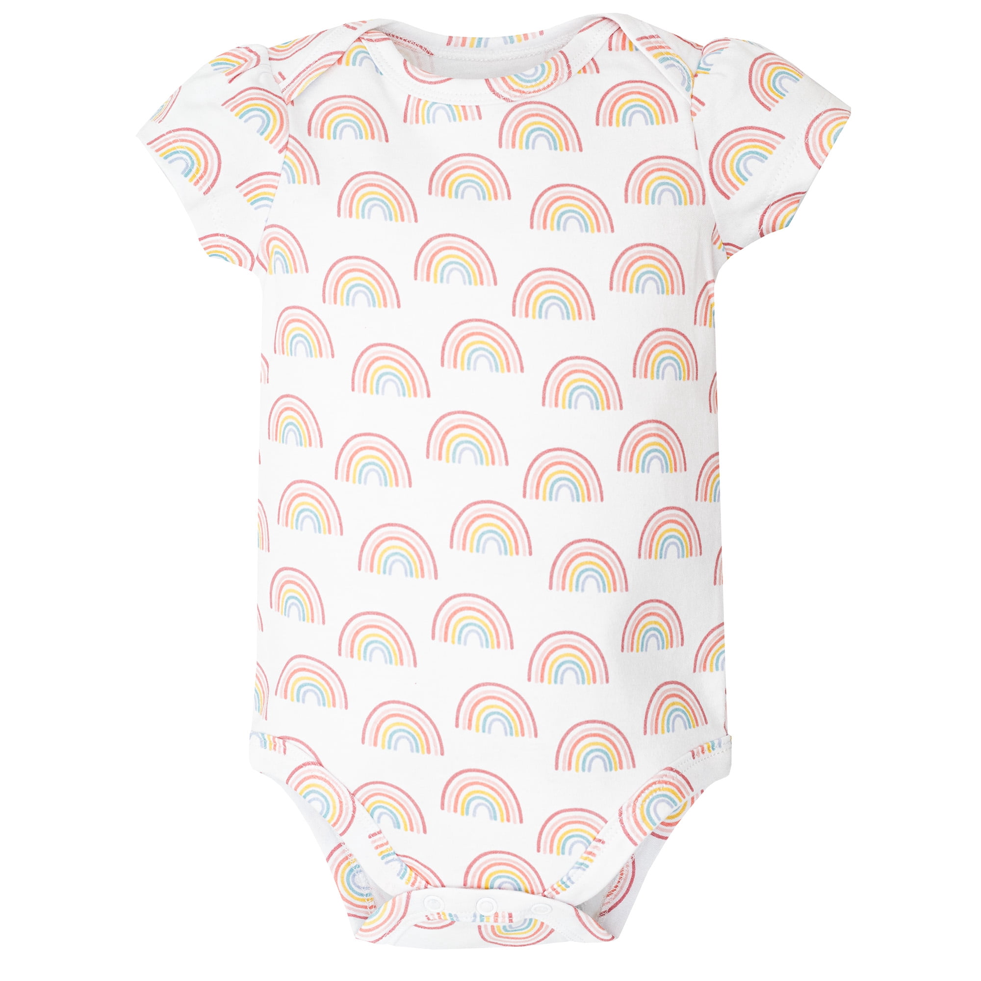 Hudson Baby Infant Girls Cotton Bodysuits 5-Pack, Mamas Mini Rainbow, Preemie