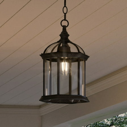 Luxury Transitional Pendant, 13.625H x 7.5W, with Traditional Style, Olde Bronze, UHP1373 by Urban Ambiance