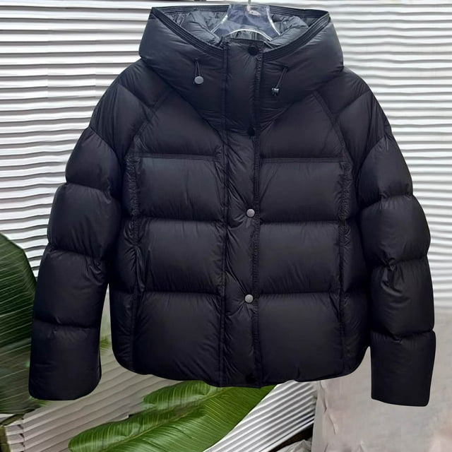 Tyidzon Parka à Manches Longues pour Femmes, Mode, Couleur Unie, Décontractée, à Fermeture Éclair, Rembourrée, Garde au Chaud, Protection contre le Froid