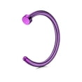 thumbnail image 1 of Nvzi 2 piezas de aro de nariz abierto unisex de acero de titanio quirúrgico, piercing de nariz de 8 mm, color morado, 1 of 4