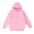 thumbnail image 5 of Women's Pullover Hoodies with Cat Pocket - Cute Jumper with Pet Bag - Long Sleeve Plus Size Cat Dog Carrier Sweater Top with Pouch for Pets, Pink, L, 5 of 9