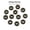 Antique Bronze, variant on 100pcs/lot Metal Wheel Flower Charm Loose Spacer Beads For DIY Jewelry Making -Antique Bronze-6.5mm 100pcs/lot