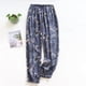 thumbnail image 3 of Pantalones de pijama holgados con flores grandes para mujer, ropa de dormir cómoda de viscosa, talla grande, primavera y verano, 100%, 3 of 4