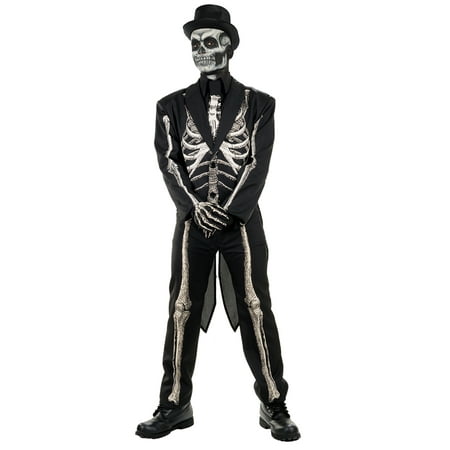Love Doctor Costume - Bone Chillin Mens Voodoo Witch Doctor Skeleton Suit Halloween Costume