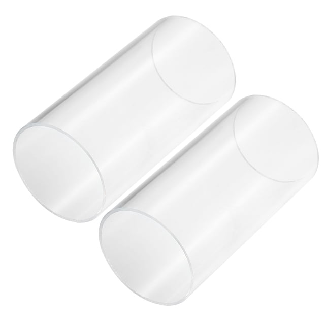Unique Bargains Tube Rond Rigide Transparent en Acrylique 2 Pcs 81mm ID 85mm OD 6 Pieds pour Lampes et Lanternes, Système de Refroidissement par Eau