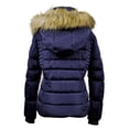 thumbnail image 4 of Winter Quilted Puffer Coat for Women Fleece Lined Warm Jacket with Removable Faux Fur Hood, 4 of 4