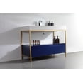 thumbnail image 4 of Texel 42" Navy Blue and Gold Style Freestanding Bathroom Vanity, 4 of 8