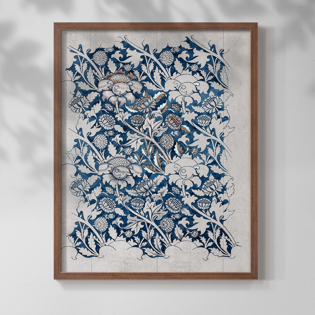 Vintage Abstract Print LXII - 14in. x 11in. Vintage Framed Print in Walnut Wood Frame