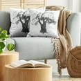 thumbnail image 5 of Ambesonne Tree Throw Pillow Cover 2 Pack, Olive Tree Retro Nature, 18", Black White, 5 of 7