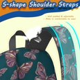 thumbnail image 5 of Butterfly and Purple Teal Pattern 17" School Backpacks for Teens,Waterproof Oxford Fabric,S-Shape Padded Straps for School,Travel,Hiking,Camping, 5 of 6