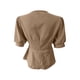 thumbnail image 5 of Xuyuer Women's Fashion Casual Solid Color V-Neck Buttoned Short Sleeve Top, Versatile Blouse for Office Wear, Weekend Outings and Everyday Chic Style, 5 of 7