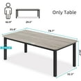 thumbnail image 2 of Industrial Dining Table for 6-8 People, 78.7 in Long Wooden Kitchen Table with Sturdy Metal Frame, Seats 6 Rectangular Counter for Dinner, Kitchen, Dining Room - Grey, 2 of 7
