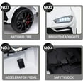 thumbnail image 6 of 12 V Ride on Toys with Remote, SEGMART 12V Kids Electric Ride on Car for Boys Girls, Battery Powered Electric Vehicles with Remote Control, LED Lights, Music, Horn, Kids Gifts, White, LL617, 6 of 10