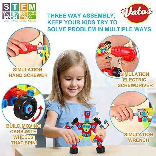 Vatos Building Toys, Stem Toys 550 Piece Creative Construction Engineering Learning Set For 5, 6, 7, 8 Year Old Boys&Girls Best Toy Gift For Kids Vatos Building Toys, Stem Toys 550 Piece Creative Construction Engineering Learning Set For 5, 6, 7, 8 Year Old Boys&Girls Best Toy Gift For Kids