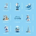 thumbnail image 3 of putnchl Static Film Double-sided Printing Cute Christmas Stickers Window Decorations 9pcs, 3 of 5