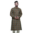 thumbnail image 3 of Atasi Mens Summer Kurta Shirt Printed Long Kurta Cotton Poplin Ethnic Shirt, 3 of 7