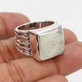 thumbnail image 5 of Earth Gems Jewelry Pyrite Ring Sterling Silver Ring Statement Ring Gemstone Ring for Men's, 5 of 6