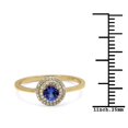 thumbnail image 3 of 0.37 Carat Genuine Tanzanite and White Diamond 14K Yellow Gold Ring QJ Model, 3 of 3