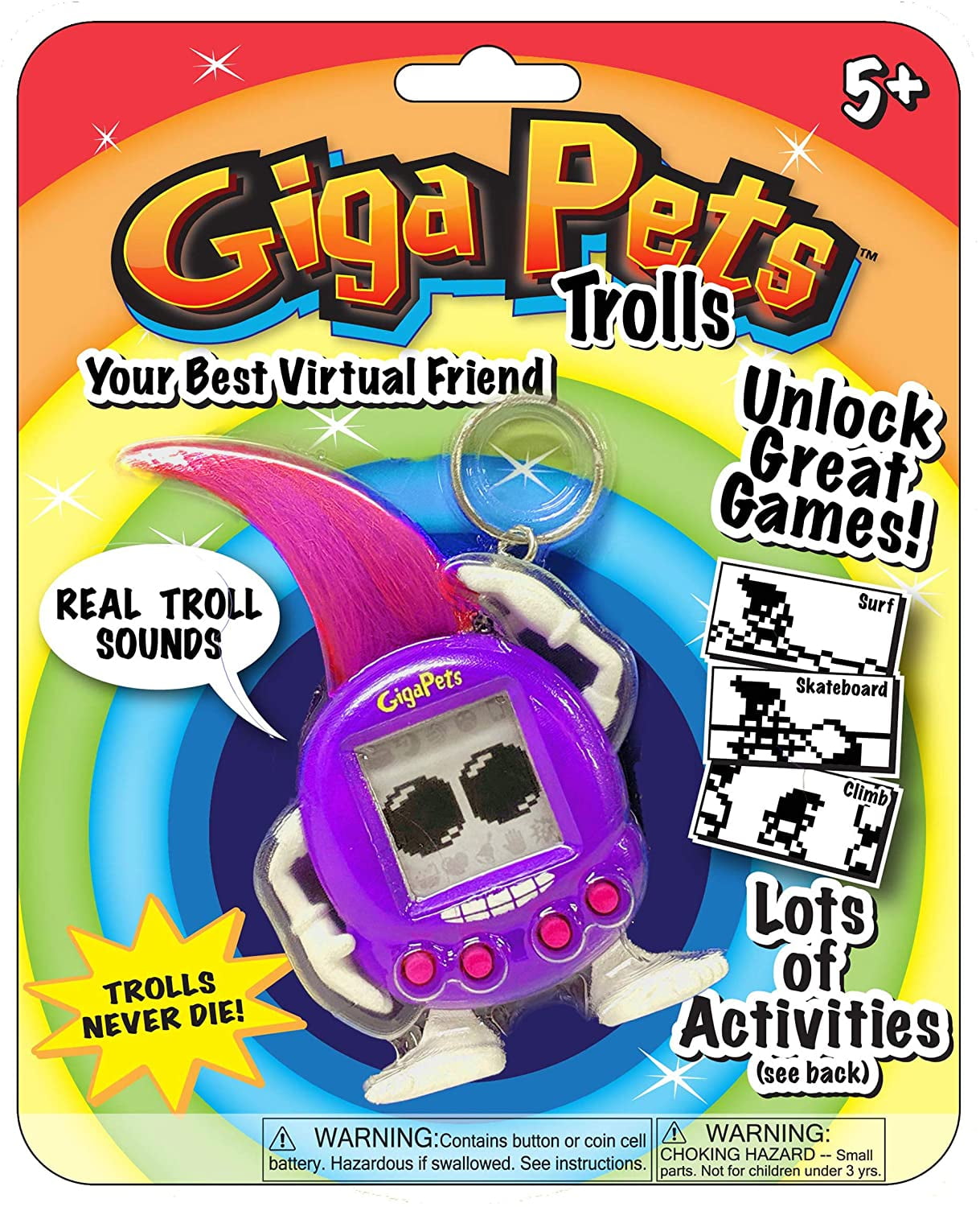 Buy Giga Pets Trolls Virtual Pet Electronic Toy (Purple) Online at