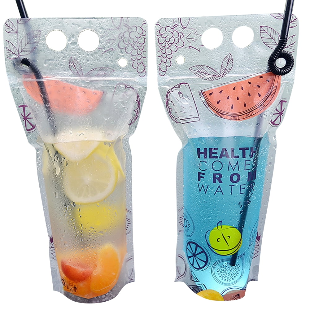 (Price/50 PCS) Aspire 16 OZ Heavy Duty Stand up Juice Pouches with Zip and Handle, 4 milFrosted