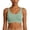 Light Green, variant on Seamless Comfort Bralette Top Soft Wireless Bra With Fixed Cups Lightweight T Shirt For Everyday Wear, XL, Black