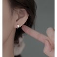thumbnail image 2 of Solid 925 Sterling Silver Star Hoop Earrings for Women Teens Star Huggie Earrings Cartilage Hoops, 2 of 7