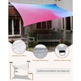 thumbnail image 5 of Sun Shade Sail 14x18Ft Spring Abstract Pink Blue Colorful Gradient Texture Uv Block Sunshade Canopy Outdoor Shade Cover Rectangle Shade Cloth For Patio Garden Yard Deck Pergola, 5 of 6