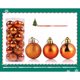 thumbnail image 4 of Bolas De Decoración Navideña Juego de 24 bolas de plástico para árbol de Navidad de 40 mm para colgar JASKFLY, 4 of 9