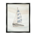 thumbnail image 2 of Stupell Industries Sailing Calm Ocean Waves Lone Boat Drifting Graphic Art Metallic Gold Floating Framed Canvas Print Wall Art, Design by Patricia Pinto, 2 of 5