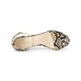 thumbnail image 4 of BLISSFUL STEP Women's Snake Printed Block Heel Ankle Strap Sandals Khaki Snake 6, 4 of 8