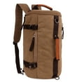 thumbnail image 3 of Coofit Travel Backpack Fashion Retro Unisex Cylinder Canvas Duffel Bag Outdoor Rucksack Shoulder Handbag Backpack, 3 of 5