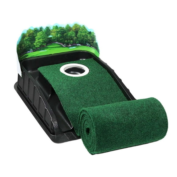 jinwen Golf Putting Mat Ball Return Function Golf Practice Mat Golf Putting Trainer