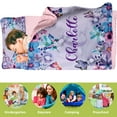 thumbnail image 3 of AOLOA Custom Butterfly Nap Mat for Toddlers, Personalized Floral Sleeping Bag with Nap Blanket, Purple Flower Theme Roll Up Mat for Preschool or Daycare, 3 of 8