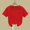 thumbnail image 6 of Piuwrlz Girls Short T-Shirts Sleeve Kids Graphic Shirts Tops Crew Neck Pullover Red Size 12-13 Years, 6 of 7
