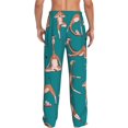thumbnail image 3 of Daiia Giraffes Doing Various Yoga Men's Sleep Pant with Pockets and Drawstring,Pajama Pants-XX-Large, 3 of 9