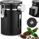 thumbnail image 1 of Recipiente de caf&eacute; sellado de acero inoxidable，Tarro de caf&eacute; en grano sellado con cuchara，con V&aacute;lvula de liberaci&oacute;n de CO2 y seguimien, 1 of 9