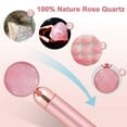 thumbnail image 3 of 2-IN-1 Jade Roller Face Massager, Electric Nature Rose Quartz Beauty Bar Facial Roller Kit, Arm Eye Nose Massage Stone for Face Lift,Anti-Aging,Anti-Wrinkles,Skin Tightening,Face Firming, 3 of 9