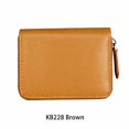 thumbnail image 1 of Langgg Coin Purse Men Short Money Bag Change Mini Wallet Pocket Zipper Rfid Blocking Card Holder Cowhide Lady Fashion for Office Pouch Brown, 1 of 8