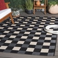 thumbnail image 2 of SAFAVIEH Courtyard Caitriona Checkered Indoor/Outdoor Area Rug, Black/Beige, 8' x 10', 2 of 14