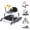 Dark Gray, variant on 5 in 1 Anti-Rollover Foldable Baby Walker, 5 Height Adjustable Infant Activity Walker with Detachable Music Toy, Anti-Fall Safety Toddler Walking Learning Chair - Pink