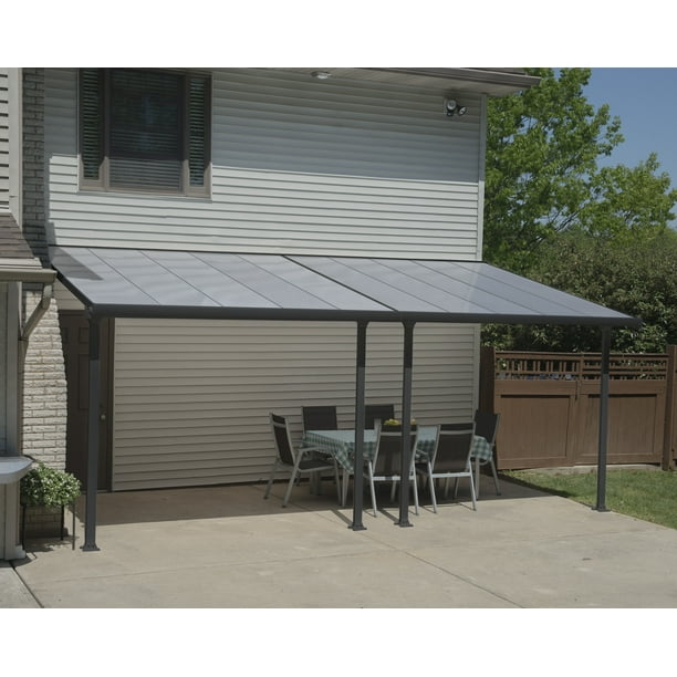 Palram Feria 20' x 10' Patio Cover, Gray